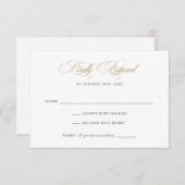 Moderne elegante Kalligrafie Script Wedding RSVP Einladung (Vorne/Hinten)