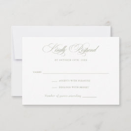 Moderne elegante Kalligrafie Script Wedding RSVP Einladung