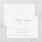 Moderne elegante Kalligrafie Script Wedding RSVP Einladung (Vorne/Hinten)