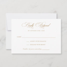 Moderne elegante Kalligrafie Script Wedding RSVP Einladung