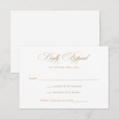 Moderne elegante Kalligrafie Script Wedding RSVP Einladung (Vorne/Hinten)