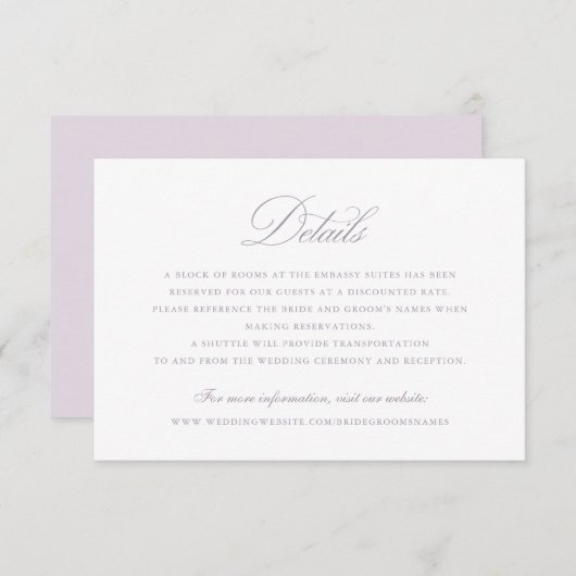 Moderne, elegante Kalligrafie-Skriptdetails für Ho Einladung (Vorne/Hinten)