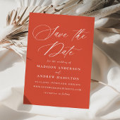 Moderne elegante Kalligrafie Verona Sunset Wedding Save The Date