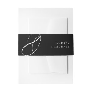 Moderne elegante Kalligrafie-Wirbel Hochzeit Einladungsbanderole