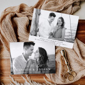 Moderne Elegante Kalligraphie 2 Foto Hochzeit Save The Date