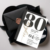 Moderne Elegante Kalligraphie ACHTUNG 80. Geburtst Einladung