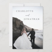 Moderne Elegante Kalligraphie Elopement Hochzeit Einladung (Rückseite)