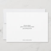 Moderne, elegante Kalligraphie-Foto Hochzeit Save The Date (Rückseite)