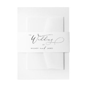 Moderne elegante Kalligraphie-Hochzeit Einladungsbanderole