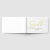 Moderne elegante Kalligraphie-Hochzeit Gästebuch (Voll)