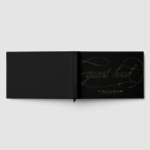 Moderne elegante Kalligraphie-Hochzeit Gästebuch (Voll)