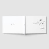 Moderne elegante Kalligraphie-Hochzeit Gästebuch (Voll)