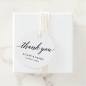 Moderne elegante Kalligraphie Hochzeit Vielen Dank Geschenkanhänger (Beispiel)