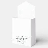 Moderne elegante Kalligraphie Hochzeit Vielen Dank Geschenkschachtel (Geöffnet)