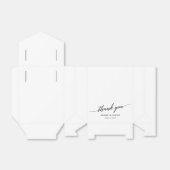 Moderne elegante Kalligraphie Hochzeit Vielen Dank Geschenkschachtel (Ungefaltet)