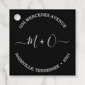 Moderne elegante Kalligraphie Monogram Wedding Geschenkanhänger (Vorderseite)