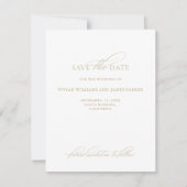 Moderne Elegante Kalligraphie Save the Date Card (Vorderseite)