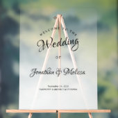 Moderne, elegante Kalligraphie-Script-Hochzeit Wil Acrylschild (Neutral)