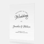 Moderne, elegante Kalligraphie-Script-Hochzeit Wil Acrylschild (Winkel)