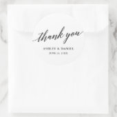 Moderne, elegante Kalligraphie-Skriptereien Runder Aufkleber (Tasche)