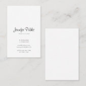 Moderne, elegante, kalligraphierte Skripte Schlich Visitenkarte (Vorne/Hinten)