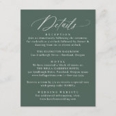 Moderne elegante kalligraphische Details für grüne Begleitkarte (Vorderseite)