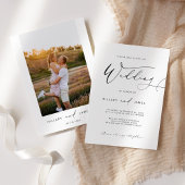 Moderne elegante kalligraphische Hochzeitseinladun Einladung