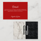 Moderne elegante kalligraphische Hochzeitskarte Begleitkarte (Vorne/Hinten)