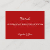 Moderne elegante kalligraphische Hochzeitskarte Begleitkarte (Vorderseite)