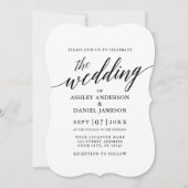 Moderne elegante kalligraphische Hochzeitssaison Einladung (Vorderseite)