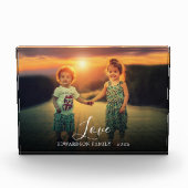 Moderne, elegante Keepake-Liebe Fotoblock (Vorderseite)