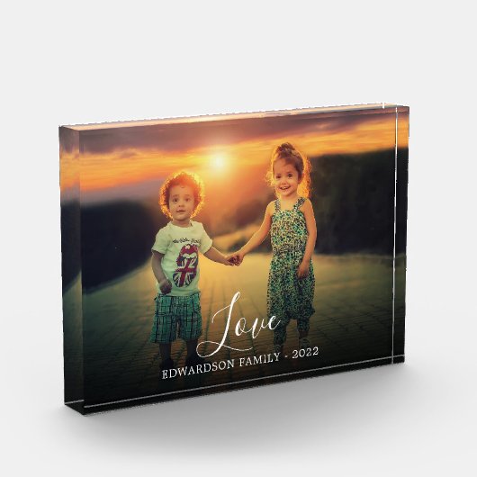 Moderne, elegante Keepake-Liebe Fotoblock (Links)