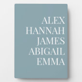 Moderne Elegante Kinder nennen Personalisierte Fam Fotoplatte (Vorderseite)