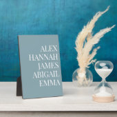 Moderne Elegante Kinder nennen Personalisierte Fam Fotoplatte (Seite)