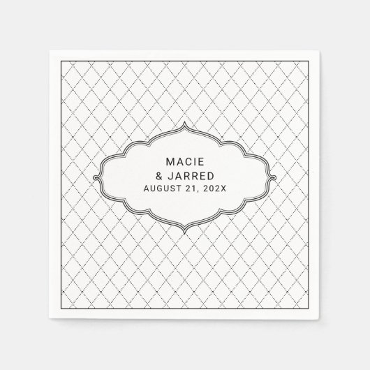 Moderne Elegante Klassik Minimalistisch Serviette (Vorderseite)