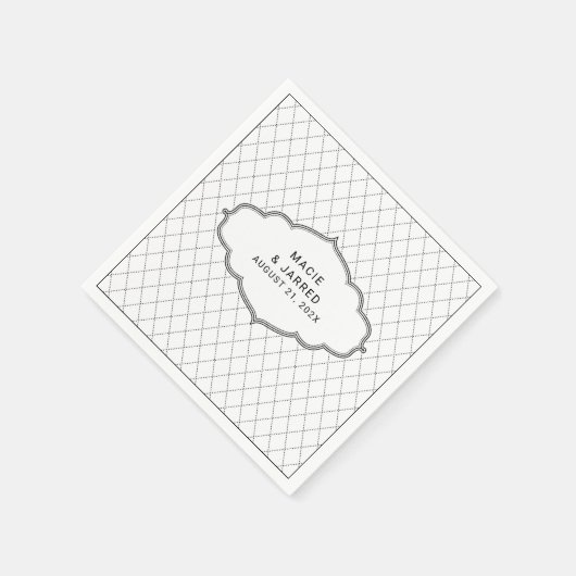 Moderne Elegante Klassik Minimalistisch Serviette (Ecke)