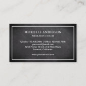 Moderne elegante klassische Chalkboard-Dragonfly Visitenkarte (Rückseite)