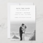 Moderne elegante klassische Foto-Collage-Hochzeit Save The Date (Rückseite)