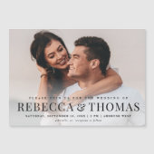 Moderne Elegante klassische Foto Hochzeit Magneteinladung (Vorderseite)