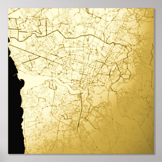 Moderne elegante, klassische Geschenkkarte Porto,  Foliendrucke (Vorderseite)