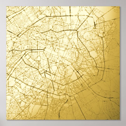 Moderne elegante, klassische Gift Map Paris, Frank Foliendrucke (Vorderseite)