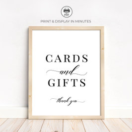 Moderne elegante klassische Karten- und Geschenke- Poster