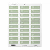 Moderne elegante, klassische Tree Address Label-Vo (Vorne)
