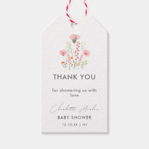 Moderne Elegante Kleine Wildblumen Kinderdusche Geschenkanhänger