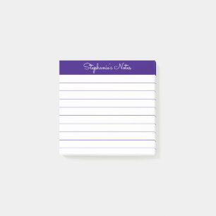 Moderne elegante königliche violette personalisier post-it klebezettel