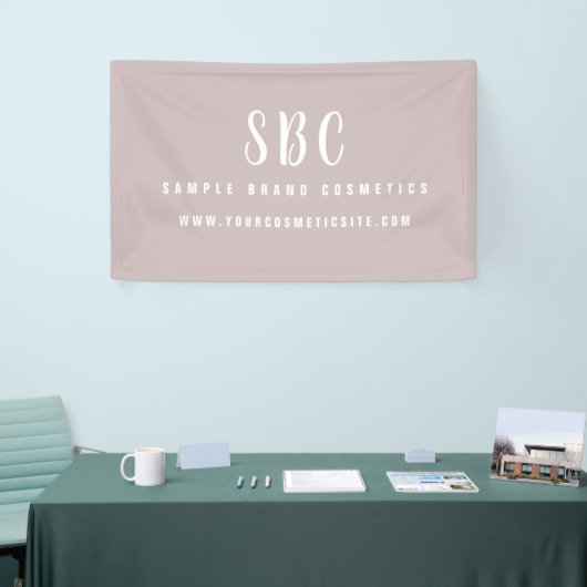 Moderne elegante Kosmetik Business Monogram Banner (Messeveranstaltung)