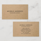Moderne elegante Kraft Paper Style Beruflich Visitenkarte (Vorne/Hinten)