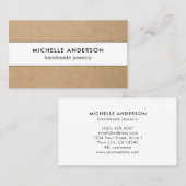 Moderne elegante Kraft Paper Style Beruflich Visitenkarte (Vorne/Hinten)