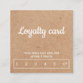 Moderne elegante Kraft White Loyalty Card Treuekarte (Vorderseite)