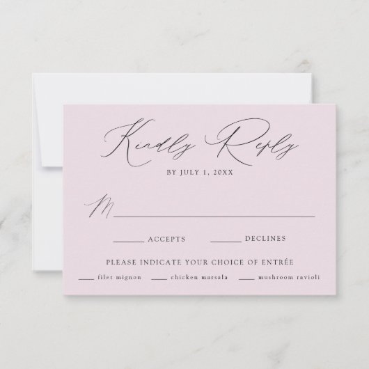 Moderne Elegante Küche RSVP Karte (Vorderseite)